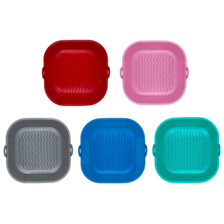 OEM Custom Logo Silicone Air Fryer Silicone Pot Food Safe Air Fryers Oven Accessories