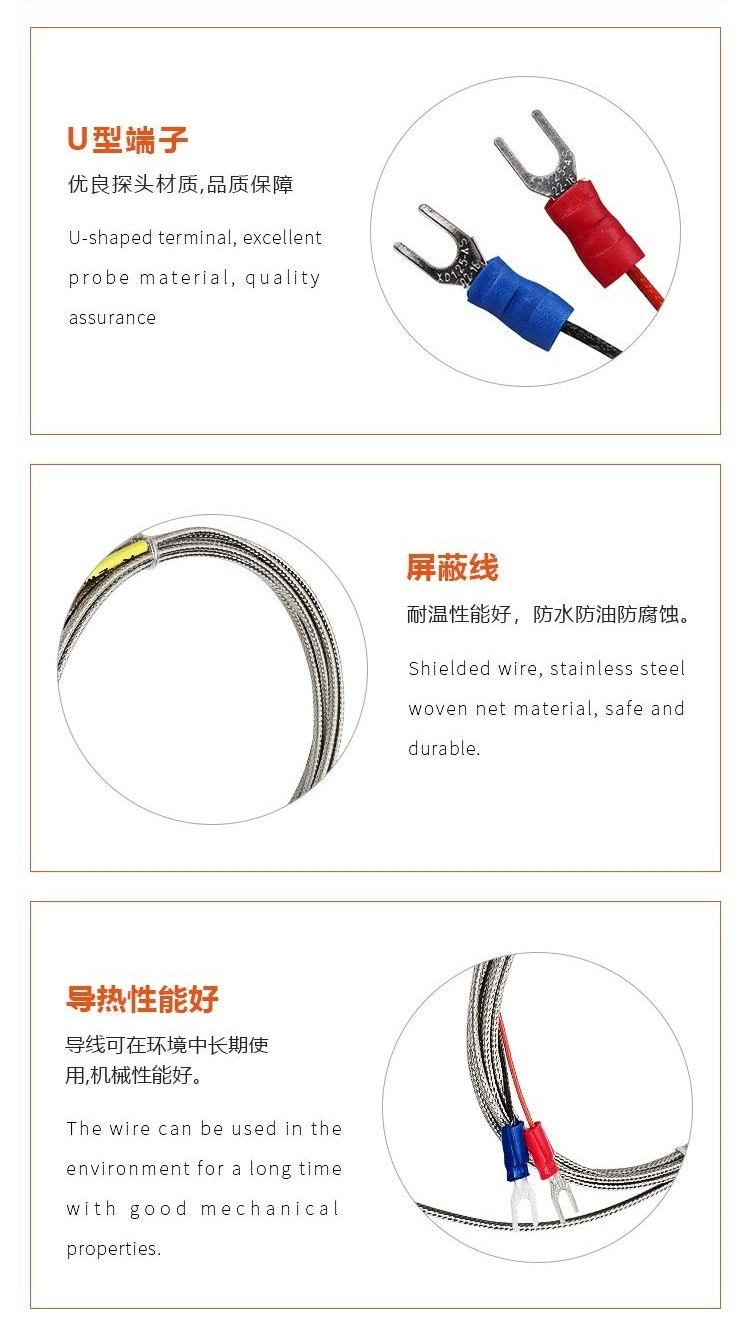 High Precision Platinum Thermal Resistance Rtd Surface Temperature Sensor and Bayonet Thermocouple Type K J T E N S PT100 PT100 Ntc