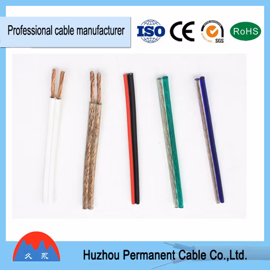 1.5mm2 Transparent Speaker Cable, Red and Black Parallel Electrical Wire